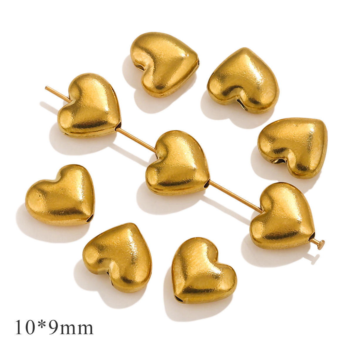 Gold color / 1 Piece Simple Classic Style Heart Shape Stainless Steel  Gold Color Women's Pendant Picture6